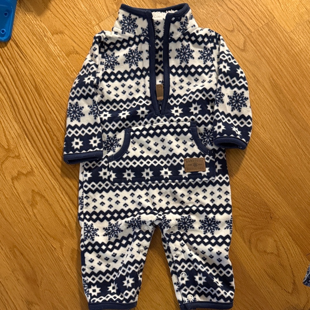 Carters Cozy Snowflake Patterned Kids One Piece